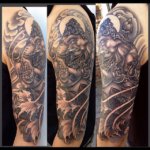 Genesha Arm Tattoo in mehreren Winkeln