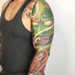 Arm Tattoo mit Oni Motiv