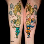 Dragonball Fusion, Tattoo jeweils auf beiden Beinen